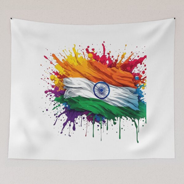 Item preview, Abstract Graffiti Explosion of India Flag Colors designed and sold by GraffiCity.