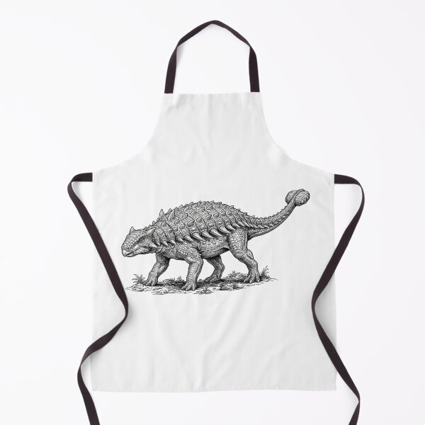 Item preview, Realistic black and white ankylosaurus designed and sold by Minimalisticaly.