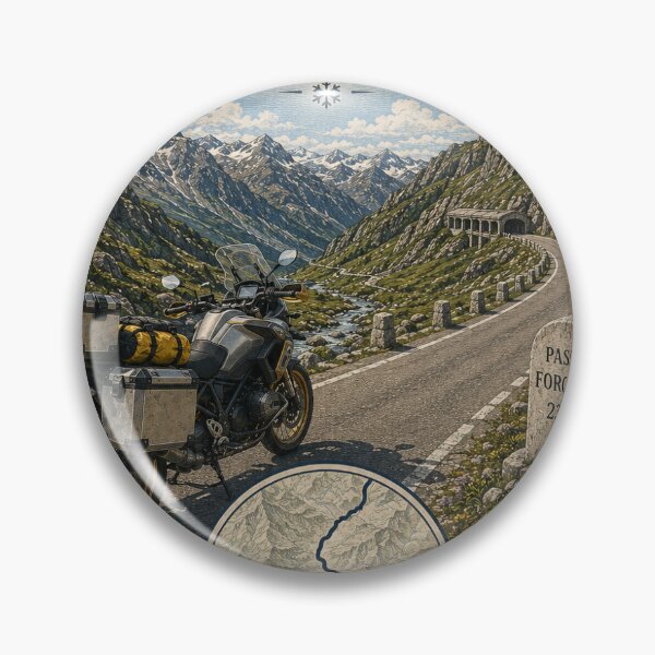 Item preview, Passo Forcola - Livigno Motorcycle Sticker designed and sold by Collect the Roads.