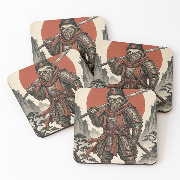 Item preview, Samurai sloth in Japanese style designed and sold by SparTiere.