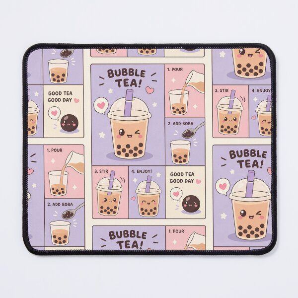 Item preview, Kawaii Bubble Tea Pop Panels Cute Boba Drink Design designed and sold by Gift Phrase Studio.