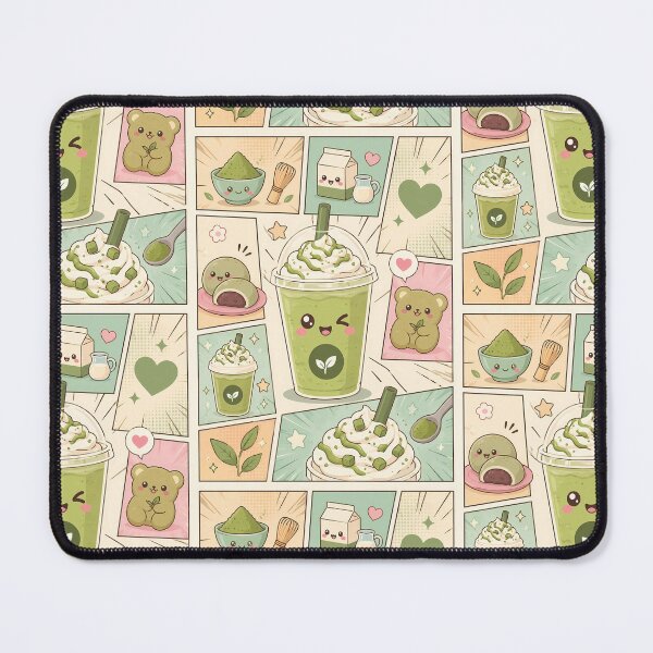 Item preview, Kawaii Matcha Frappe Pop Panels Cute Green Tea Design designed and sold by Gift Phrase Studio.