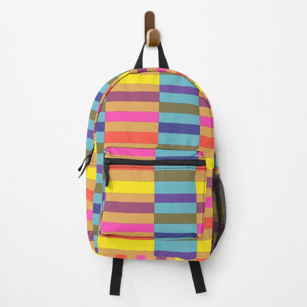 Item preview, Abstract multi-colored horizontal geometric block stripes seamless pattern. designed and sold by AdesignbyG.