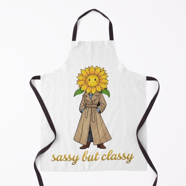 Item preview, Sassy But Classy Sunflower in Trench Coat Fashion designed and sold by Inka Moon Design.