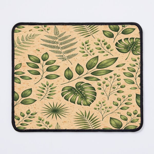 Item preview, Botanical Leaves Pattern Light Earthy Brown Tropical Aesthetic designed and sold by TheSlowShore.