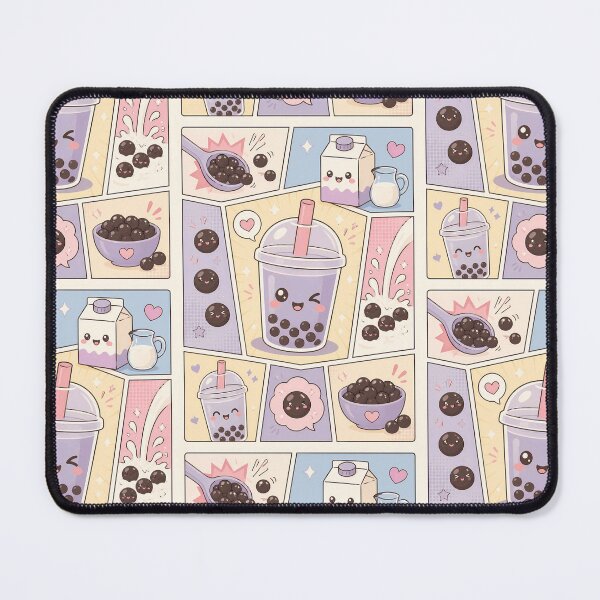 Item preview, Kawaii Bubble Tea Pop Panels Cute Pastel Boba Design designed and sold by Gift Phrase Studio.