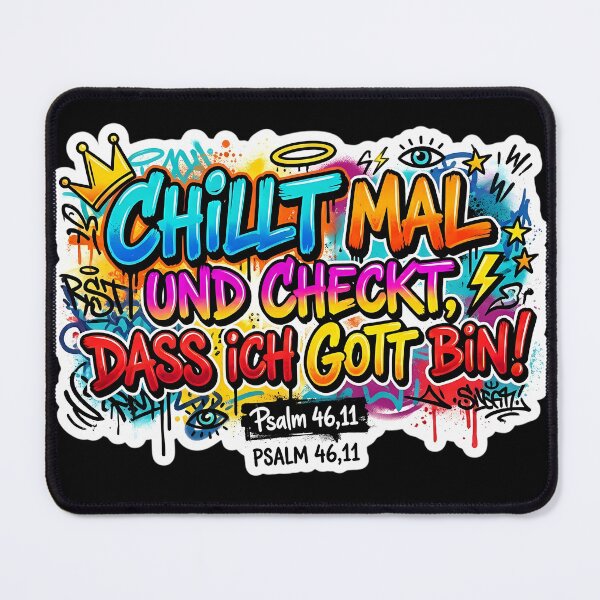 Item preview, Chill out and check it out - Graffiti Psalm 46:11 designed and sold by SHIRTMISSION.