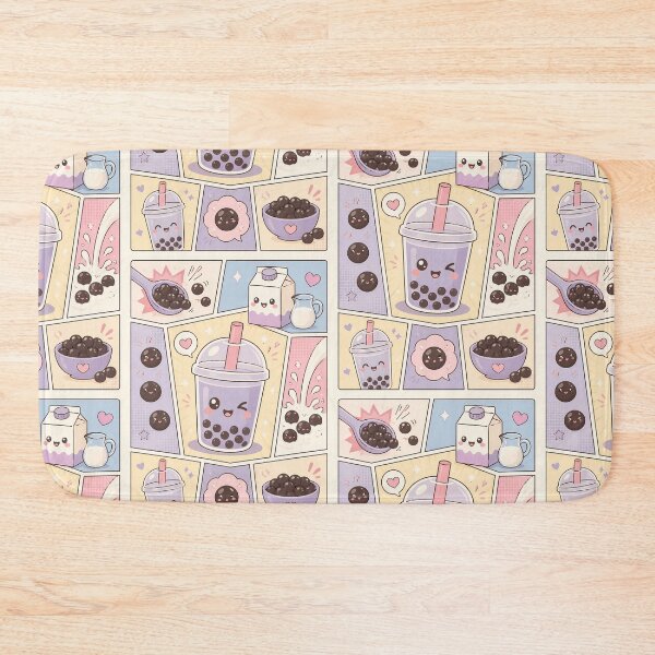 Item preview, Kawaii Bubble Tea Pop Panels Cute Pastel Boba Design designed and sold by Gift Phrase Studio.