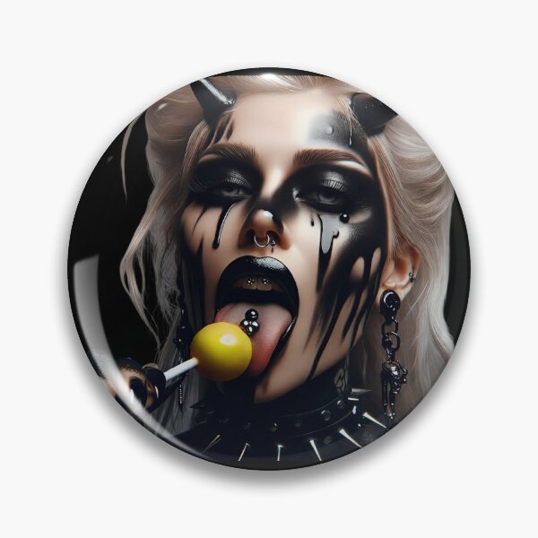 Item preview, Demon Girl Licking Yellow Lollipop designed and sold by Voodoo Store Paranormal Collections.