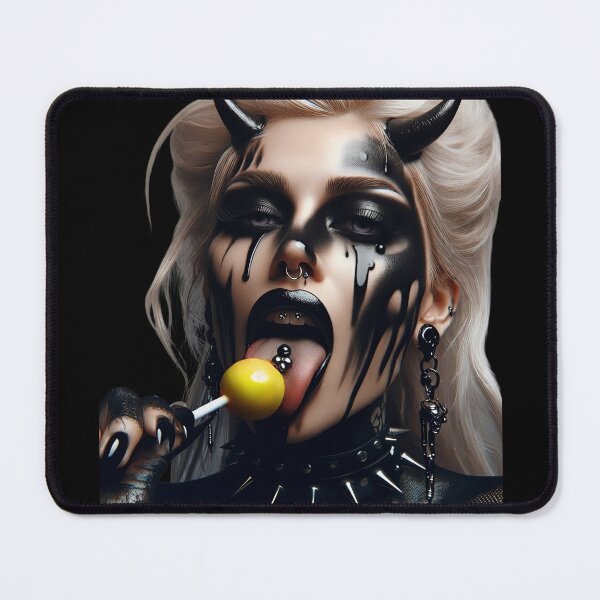 Item preview, Demon Girl Licking Yellow Lollipop designed and sold by Voodoo Store Paranormal Collections.
