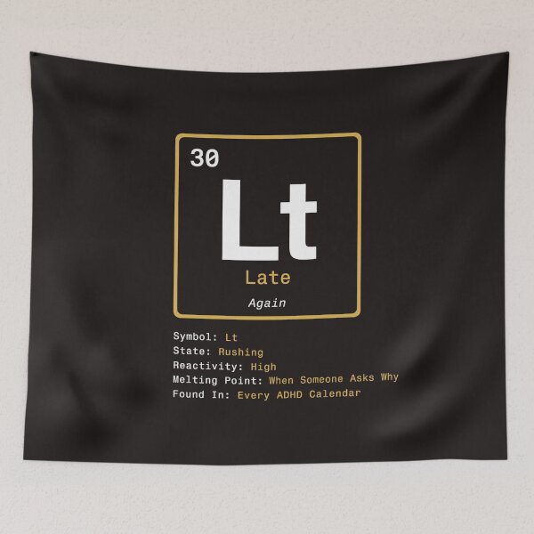 Item preview, Sorry Overthinking Route Periodic Table ADHD Humor t-shirt designed and sold by Mosidrip.
