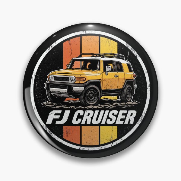 Item preview, FJ Cruiser Retro Style Off-Road Terrain Sunset Yellow designed and sold by Off-Road-Zone.