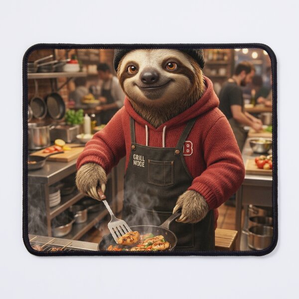 Item preview, Sloth as head chef at the grill in the kitchen designed and sold by SparTiere.