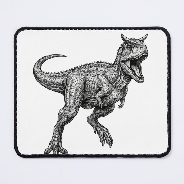 Item preview, Realistic minimalistic black and white carnithosaurus designed and sold by Minimalisticaly.
