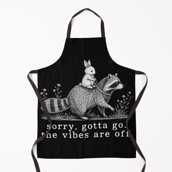 Item preview, Sorry Gotta Go The Vibes Are Off Funny Raccoon Rabbit designed and sold by VGAfanatic.