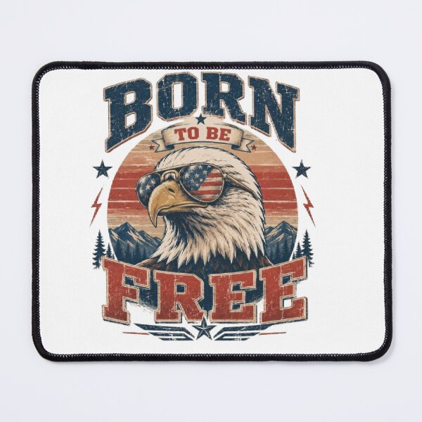 Item preview, Born to Be Free Bald Eagle Vintage Patriotic USA Design designed and sold by AveniaOficial.
