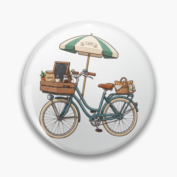 Item preview, Cafe bicycle illustration 2K designed and sold by kidoramagic.