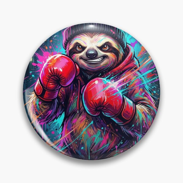 Item preview, Boxing sloth with the saying "Slow Hands Fast Fists" designed and sold by SparTiere.
