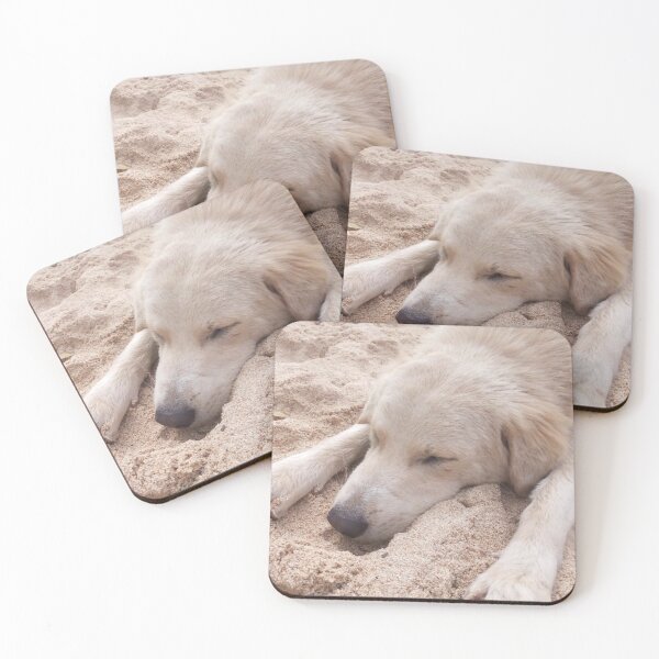 Item preview, Dog Sleeping on the Beach designed and sold by KOVA CREATIVE.