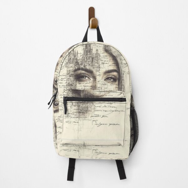 Item preview, Vintage Gothic Architecture and Woman Portrait Sketch designed and sold by Hey! your search is end here.