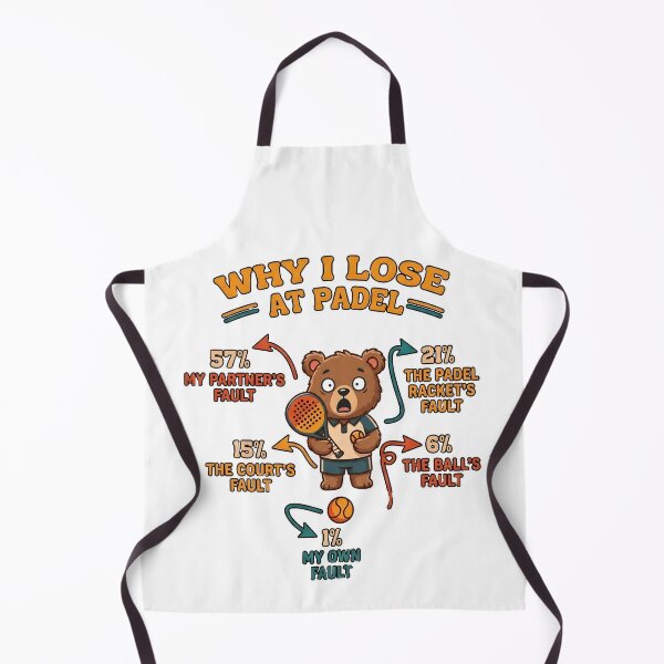 Item preview, Why I lose at padel Cute Bear designed and sold by TeddybearClub.