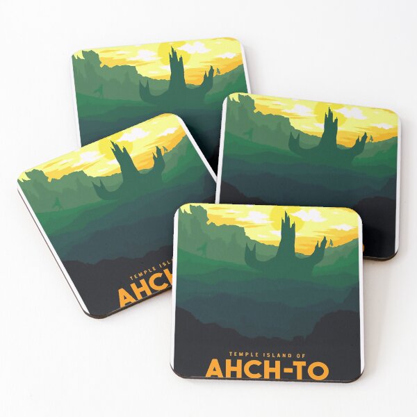 Item preview, Ancient Temple Highlands | Minimalist Fantasy Landscape Poster designed and sold by PosterFuel.