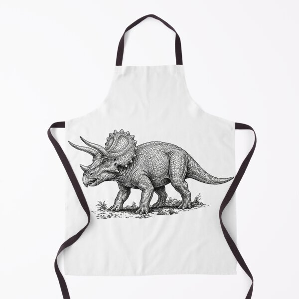 Item preview, Realistic minimalistic black and white triceratops designed and sold by Minimalisticaly.
