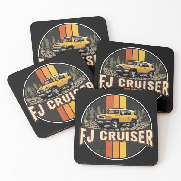 Item preview, FJ Cruiser Retro Style Off-Road Overland Retro Sunset Yellow designed and sold by Off-Road-Zone.