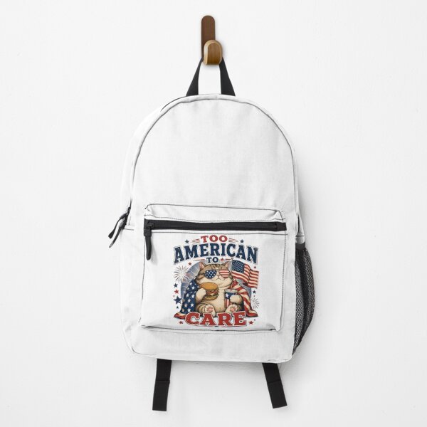 Item preview, Too American To Care Funny Patriotic Cat Fourth of July Design designed and sold by AveniaOficial.
