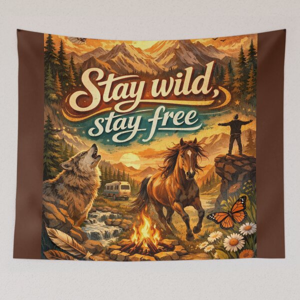 Item preview, Stay wild, Stay free, Freedom designed and sold by JaroDesign2023.