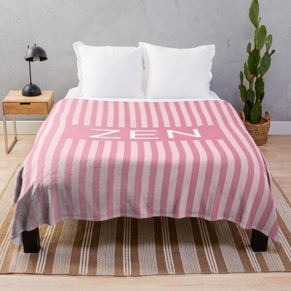 Item preview, Minimal Zen Text Design, Pink Aesthetic Stripes, Soft Calm Typography, Modern Minimal Style designed and sold by TheSlowShore.