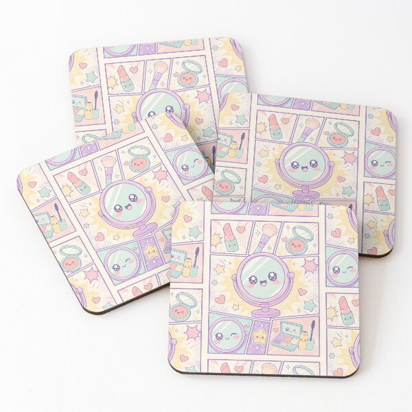 Item preview, Kawaii Makeup Mirror Comic Panels designed and sold by Gift Phrase Studio.