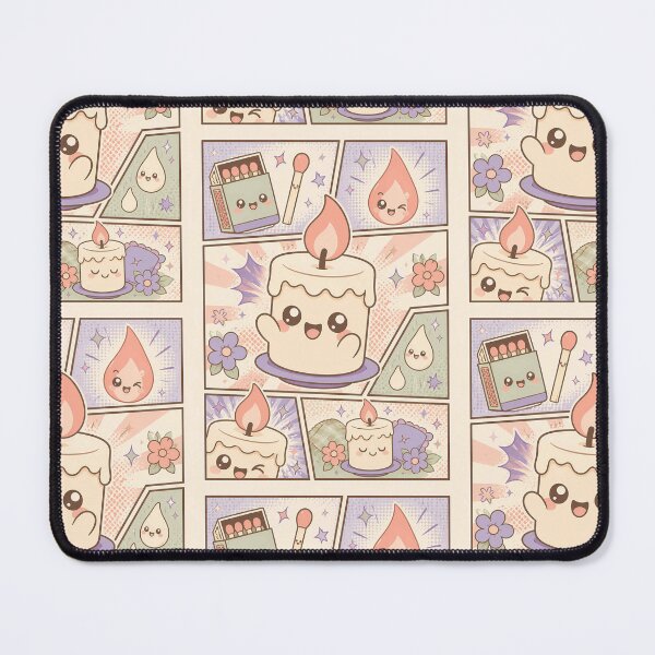 Item preview, Kawaii Candle Comic Panels designed and sold by Gift Phrase Studio.