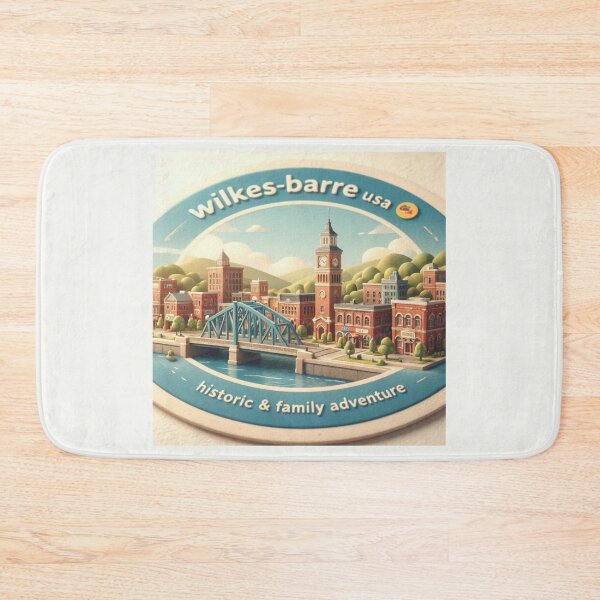 Item preview, Wilkes-Barre USA Cute 3D Skyline Label  Label Text WILKES-BARRE USA ??  designed and sold by PaintMeWorld.