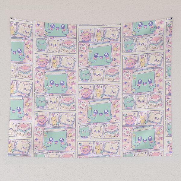 Item preview, Kawaii Book Comic Panels designed and sold by Gift Phrase Studio.