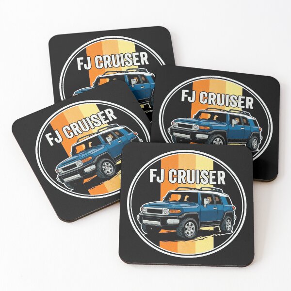 Item preview, FJ Cruiser Retro Style Off-Road Overland Retro Sunset Blue designed and sold by Off-Road-Zone.