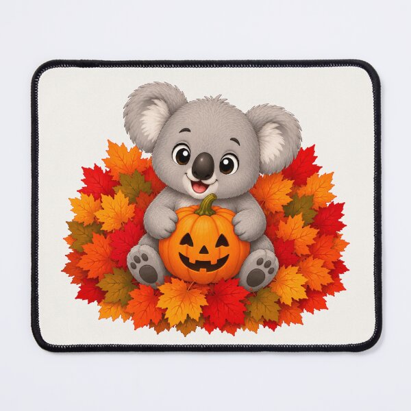 Item preview, Cute Halloween Koala Pumpkin Autumn Leaves Fall designed and sold by Seculinator.