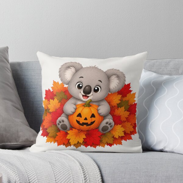 Item preview, Cute Halloween Koala Pumpkin Autumn Leaves Fall designed and sold by Seculinator.