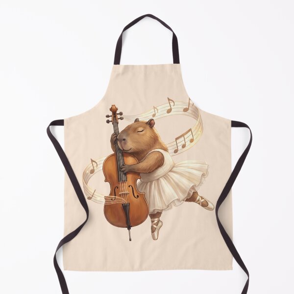 Item preview, Musical Capybara Ballerina Hugging Cello in White Tutu designed and sold by MythicCotton.