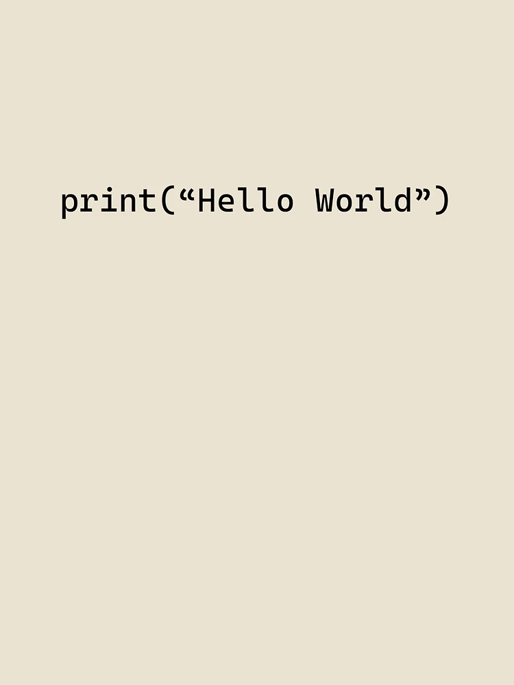 Thumbnail 4 of 4, Relaxed T-Shirt, print Hello World code statement | Coding / Programming designed and sold by Stackback.