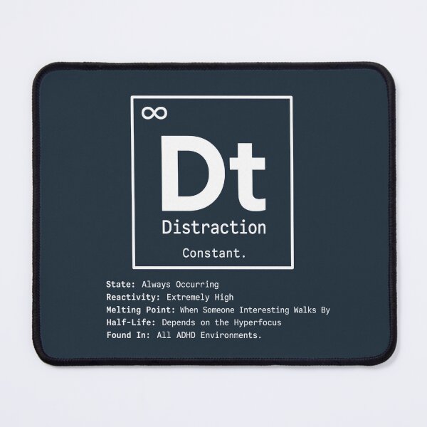 Item preview, Distraction Chemistry ADHD Humor t-shirt designed and sold by Mosidrip.