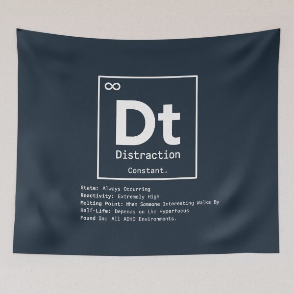 Item preview, Distraction Chemistry ADHD Humor t-shirt designed and sold by Mosidrip.
