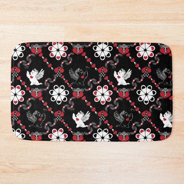 Item preview, Black & White Angel Dogs with Hearts Diamonds designed and sold by Digitalmyth's Designs.