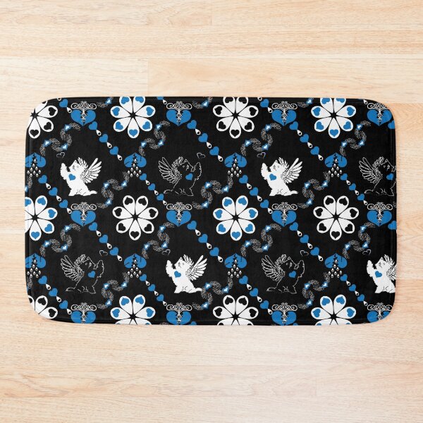 Item preview, Black & White Angel Dogs with Hearts Diamonds designed and sold by Digitalmyth's Designs.