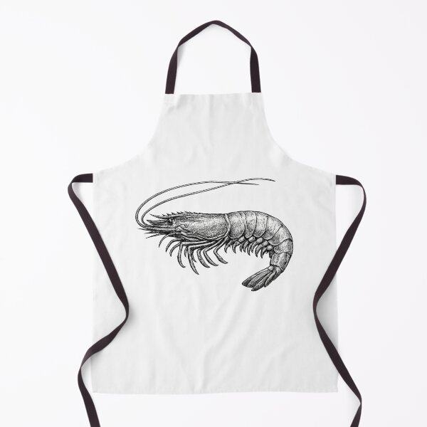 Item preview, Realistic minimalistic black and white shrimp designed and sold by Minimalisticaly.