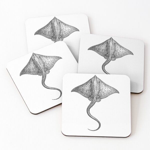 Item preview, Realistic minimalistic black and white stingray designed and sold by Minimalisticaly.