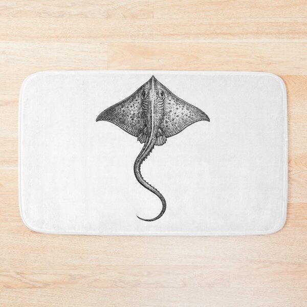 Item preview, Realistic minimalistic black and white stingray designed and sold by Minimalisticaly.