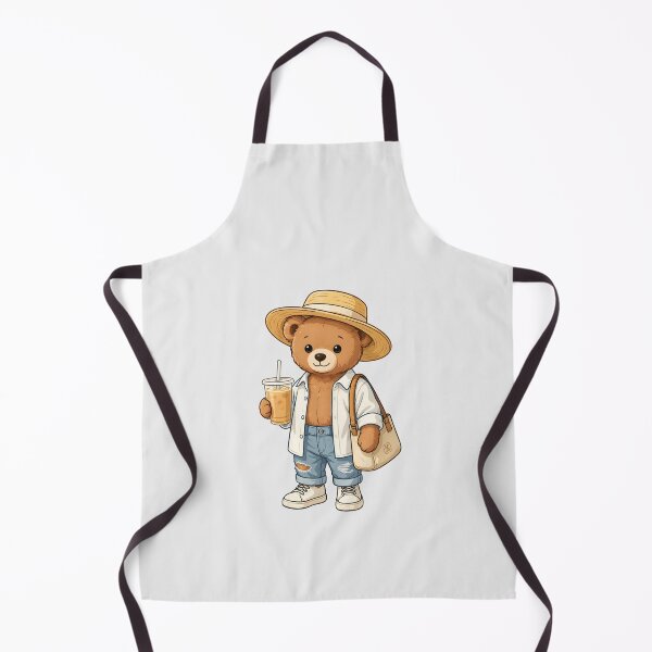 Item preview, Cute Teddy Bear Summer Vacation Iced Coffee designed and sold by Enea Kelo.