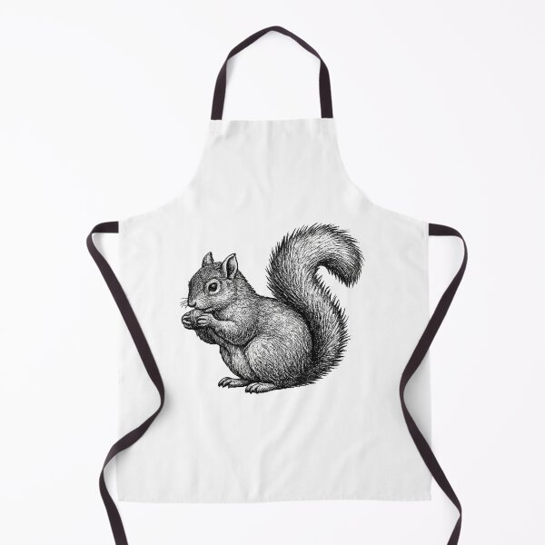 Item preview, Realistic minimalistic black and white squirrel designed and sold by Minimalisticaly.