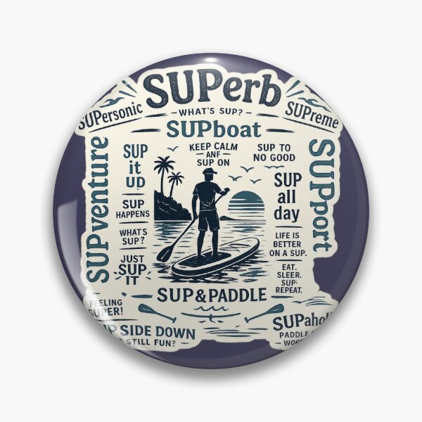 Item preview, Stand Up Paddleboard SUP Paddleboarding Retro Design designed and sold by TheSlowShore.